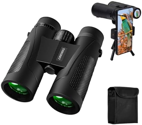 12x42 HD High-Powered Binoculars for Adults - Professional Grade with Advanced Tripod & Phone Adapter, Waterproof Design for Outdoor Travel, Hunting, Birdwatching, and Cruises