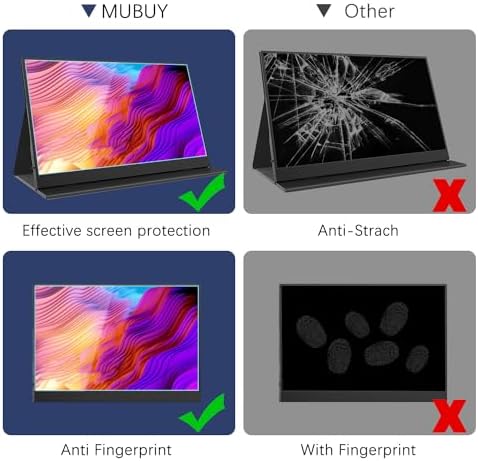 15.6 inch Laptop Screen Protector Compatible with MNN/KYY/ARZOPA/InnoView/Lepow/ZSCMALLS/Newsoul/ASUS/QQH 15.6 ”Portable Monitor, Anti Blue Light Anti Glare Matte Reduce Eye Anti Fingerprint