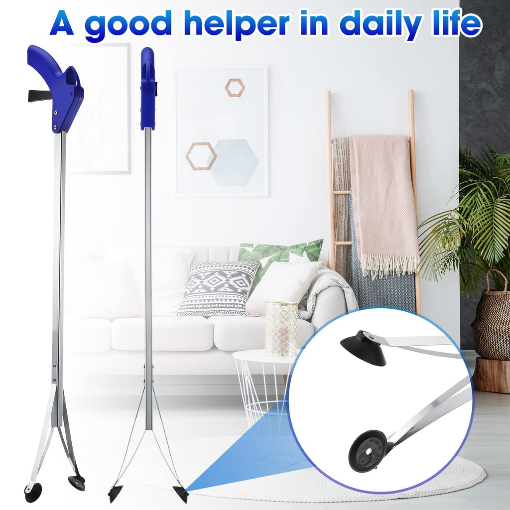 12 Pieces Suction Cup Reacher Grabber Tool 32 Inch Long Handle Grabber Trash Picker Grabber Pick up Grab Tool Pickup Arm Extender for Elderly Outdoor Garden Yard Grabber Reacher