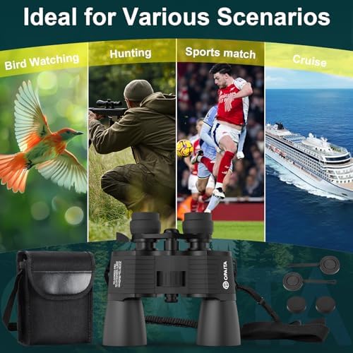 12-36x52 Binoculars for Adults High Powered - Opaita Zoom with Clear Low Light Vision for Hunting - HD for Bird Watching Stargazing Cruise Ship Travel Hiking Opera