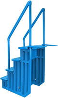 Select Anti-Slip in-Pool Steps | Gray | for Above GroundSwimming Pools | Can Mount to Decks 48" to 54" H | SafetyStairs Capacity Up to 300 lbs
