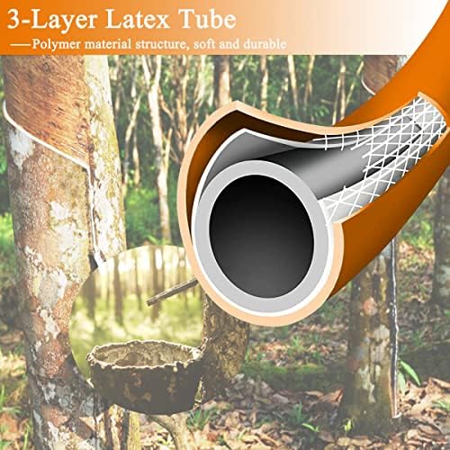 100ft Expandable Garden Hose with 10-Function Spray Nozzle, 3/4" Solid Brass Fittings, Durable Metal Connectors, Lightweight & Flexible Water Pipe for Gardening, Car Washing, and Outdoor Pet Cleaning