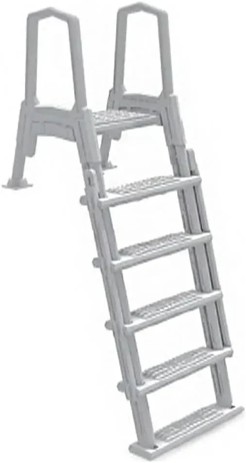 Select Anti-Slip in-Pool Steps | Gray | for Above GroundSwimming Pools | Can Mount to Decks 48" to 54" H | SafetyStairs Capacity Up to 300 lbs