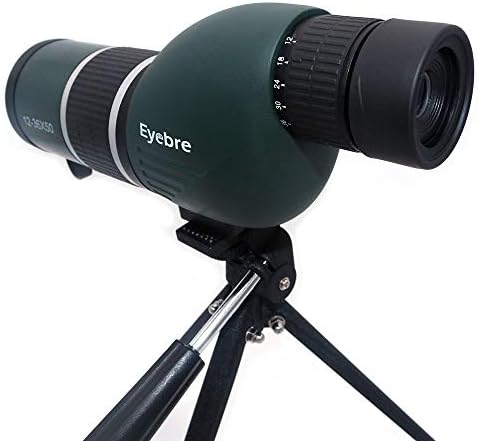 12-36X50 Spotting Scope Telescope and Tripod Set - Waterproof Zoom Single Tube Telescope Monocular for Birdwatching, Travel, Hunting, Fishing, Football Games Outdoor Concert