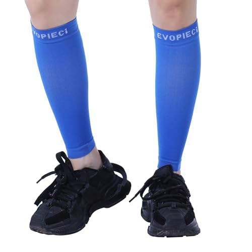 15-20mmHg Black Calf Compression Sleeve Men and Women Wide Calf Sleeve Brace Compression Socks for Leg Support, Shin Splint,Pain Relief (Blue, XX-Large)