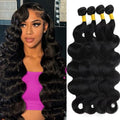 12A Brazilian Body Wave Bundles Human Hair 24 26 28 30 Inch 100% Real Virgin Human Hair Bundles Body Wave 4 Bundles Human Hair Body Wave Hair Extension Natural Color（24 26 28 30）