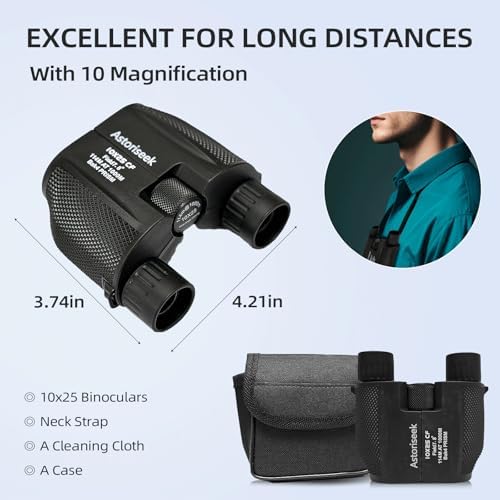 10x25 High Powered Binoculars for Adults and Kids, Large View for Bird Watching, Outdoor Hunting, Travel, Sightseeing, Concerts