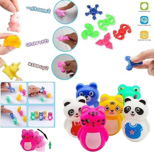 117 PCS Party Favors Toys for Kids 4-8 8-12, Pop Fidget Toys, Treasure Box Toys for Classroom, Pinata Filler, Goodie Bag Stuffers, Prize Box Toys, Treasure Chest, Classroom Prizes