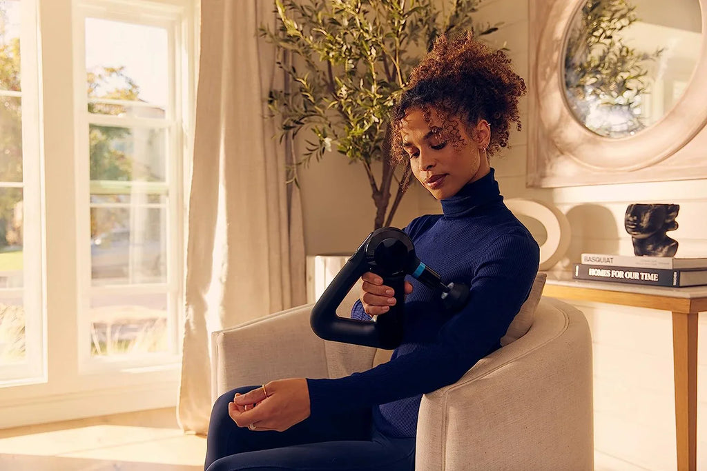 TheraGun Elite Ultra-Quiet Percussion Massage Gun for DeepTissue Muscle Pain Relief, Handheld Electric Massager Perfect forNeck, Back, and Full Body Tension, Bluetooth and USB-CCharging, 5th Gen