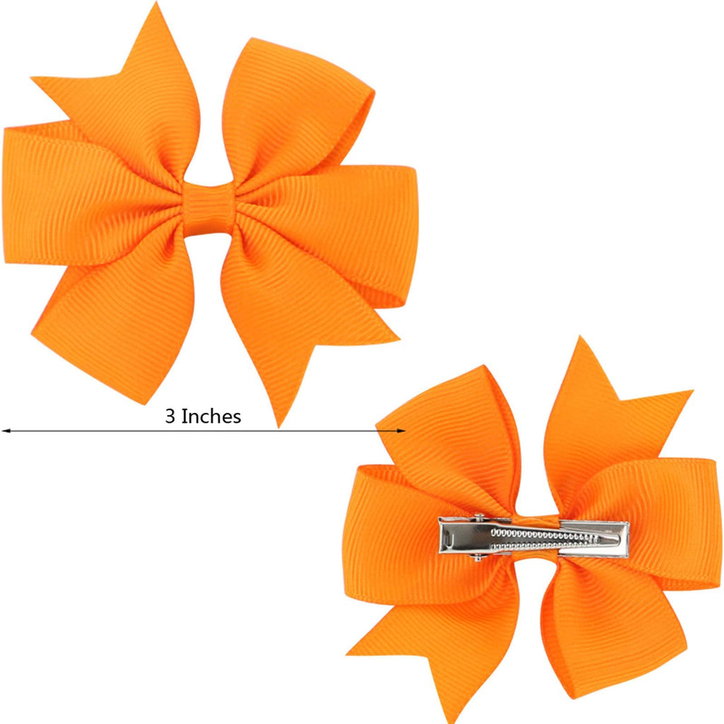 120 Pieces 3 Inch Pinwheel Hair Bows For Toddler Girls Rainbow Scale Gradient Flower Design Printed 60 Colors In Pair