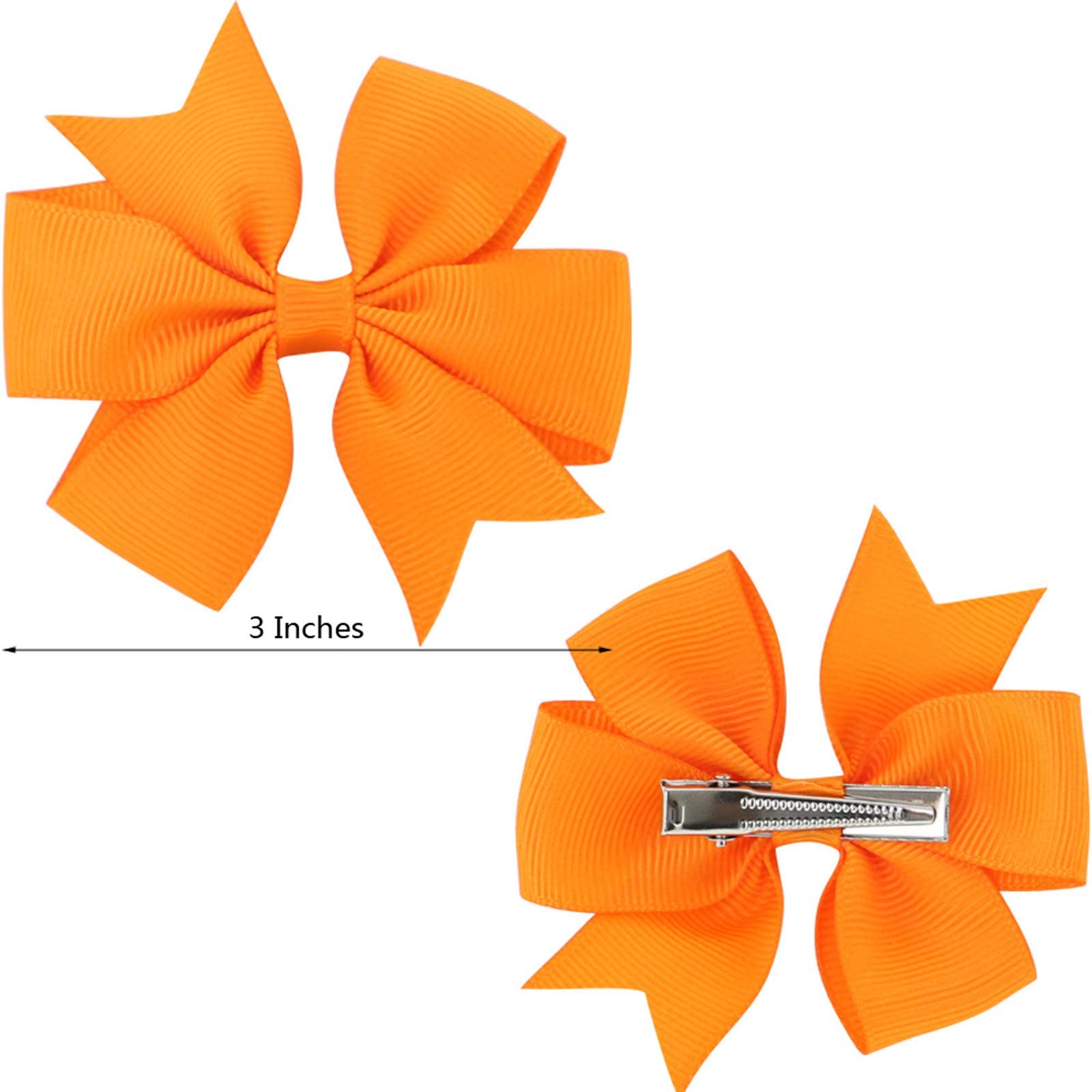 120 Pieces 3 Inch Pinwheel Hair Bows For Toddler Girls Rainbow Scale Gradient Flower Design Printed 60 Colors In Pair