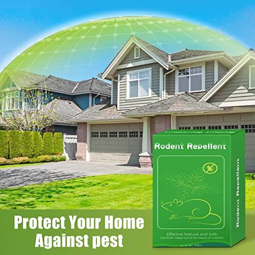 12 Pack Peppermint Oil Rodent Repellent with 1 Pack Mouse Repellent Cream for Car, RVs, House, Garage, Garden, Mouse Deterrent, to Repel Mice, Rats, Squirrel, Moles, Snakes, Chipmunk