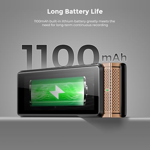 136GB Digital Voice Recorder with Playback, Innioasis R1 Full Touchscreen Voice Recorder with AI Intelligent Transcription and Bluetooth, Voice Activated Sound Audio Recorder Device with Mic (Gold)