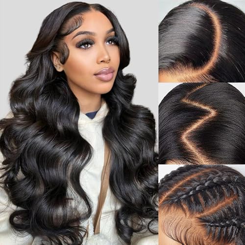 13x6 Lace Front Wigs Human Hair 26 Inch Body Wave Lace Front Wigs Human Hair Pre Plucked 200% Density Real Wigs Human Hair with Baby Glueless Wigs Hair Human Hair Lace Front Wigs