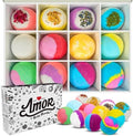 12 Bath Bombs for Women Gift Set – 3 Oz Handmade Large Bath Bombs Perfect for Bubble Spa Relaxing Her/Him, Wife – Organic Bath Bombs Fizzies with Moisturizing Shea Butter, Valentines Day Gift
