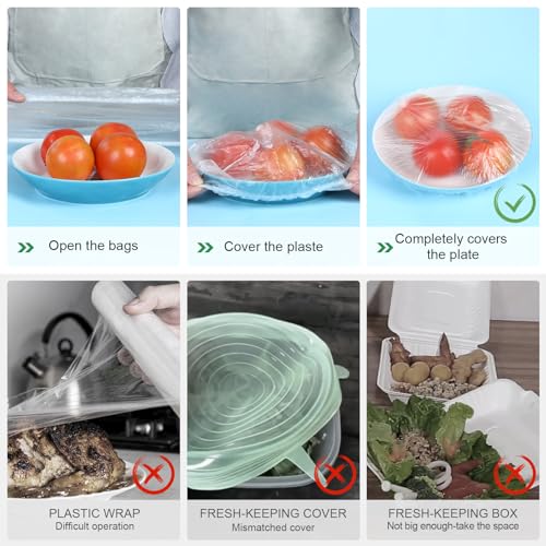 100pcs Large Bowl Covers Bread Proofing, Fits Bowls Up to 12", Shower Caps Sourdough Bread Baking Supplies accessories, BPA Free, Food Grade