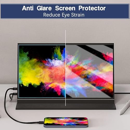 15.6 inch Laptop Screen Protector Compatible with MNN/KYY/ARZOPA/InnoView/Lepow/ZSCMALLS/Newsoul/ASUS/QQH 15.6 ”Portable Monitor, Anti Blue Light Anti Glare Matte Reduce Eye Anti Fingerprint