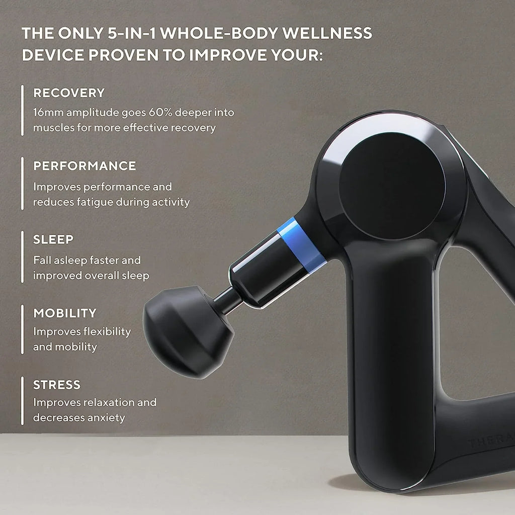 TheraGun Elite Ultra-Quiet Percussion Massage Gun for DeepTissue Muscle Pain Relief, Handheld Electric Massager Perfect forNeck, Back, and Full Body Tension, Bluetooth and USB-CCharging, 5th Gen