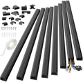 125in Black Cord Cover, Black Cord Hider Cable Raceway Kit for Mount TVs, Wire Hider Cord Management, Cable Hider for Home Office, 8X L15.7 W1.18 H0.6, Large, Black