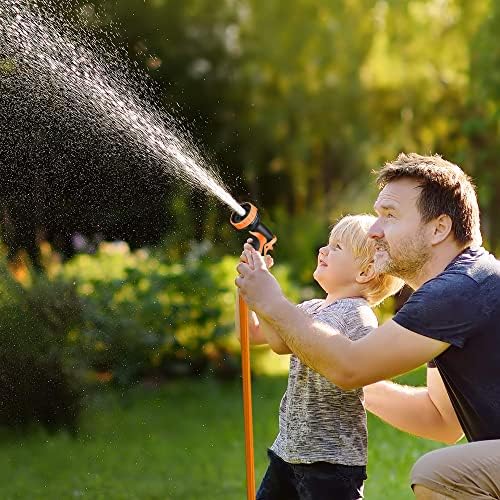 100ft Expandable Garden Hose with 10-Function Spray Nozzle, 3/4" Solid Brass Fittings, Durable Metal Connectors, Lightweight & Flexible Water Pipe for Gardening, Car Washing, and Outdoor Pet Cleaning