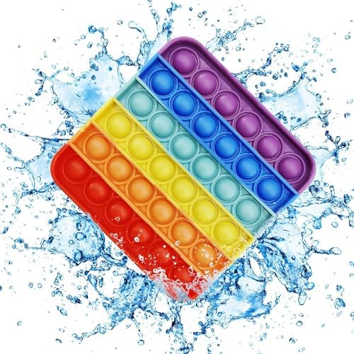 12pcs 5in Random Pop Bubble Fidget Sensory Toys, Pop Toy Bulk for Party Favor, Classroom Student Prizes Easter Basket Goodie Bag Stuffers Christmas Valentine Gift for Kid