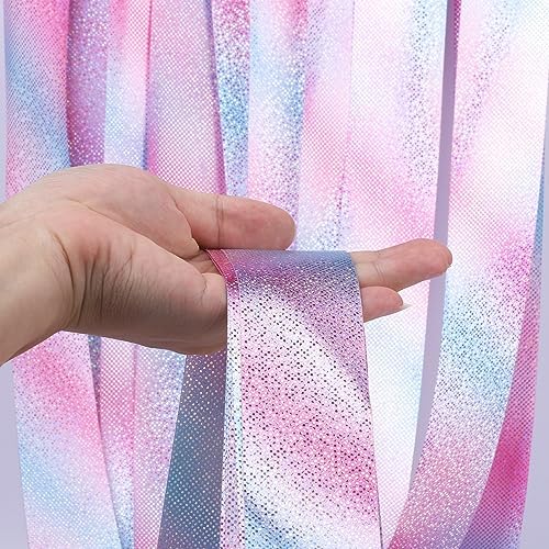 14PCS Sparkling Dance Ribbon for Kids Girls Princess Mermaid Ballet Ballerina Gymnastics Birthday Party Favors Decorations, Kids Twirling Streamer Ribbon Dancer Wands for Outdoor Toys