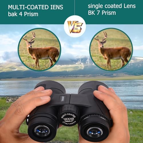 12x42 HD High-Powered Binoculars for Adults - Professional Grade with Advanced Tripod & Phone Adapter, Waterproof Design for Outdoor Travel, Hunting, Birdwatching, and Cruises
