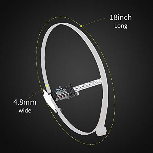 100PCS Cable Zip Ties Heavy Duty 18 Inch Strong Large Cable Wire Ties - Industrial Durable Strong Wire ties for binding fences, Awnings Tying branches Bundling of crops Fixed water pipes
