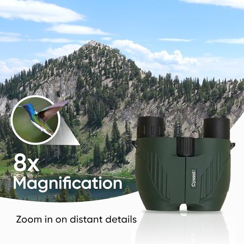 10x25 Compact Binoculars for Adults & Kids - Mini & Lightweight Binoculars for Bird Watching, Hiking, Theater, Concert, Hunting, Birdwatching & Sports - High Powered Binoculars with BAK4 Prism