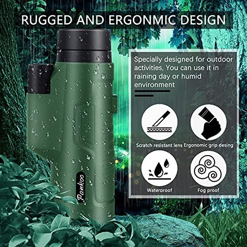 12X50 HD Monocular High Power Monocular Telescope for Adults, Monoculars for Wildlife Bird Watching Hunting Camping Travel Scenery with Smartphone Holder & Tripod