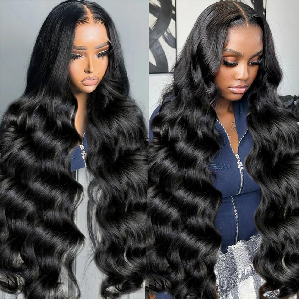 13x6 Lace Front Wigs Human Hair Pre Plucked Body Wave Lace Front Wigs Human Hair 13x6 HD Lace Front Wigs Human Hair 200% Density Glueless Wigs Human Hair Lace Front Wigs for Women 24 Inch