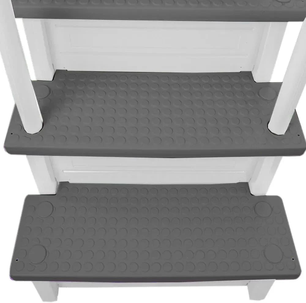 Select Anti-Slip in-Pool Steps | Gray | for Above GroundSwimming Pools | Can Mount to Decks 48" to 54" H | SafetyStairs Capacity Up to 300 lbs