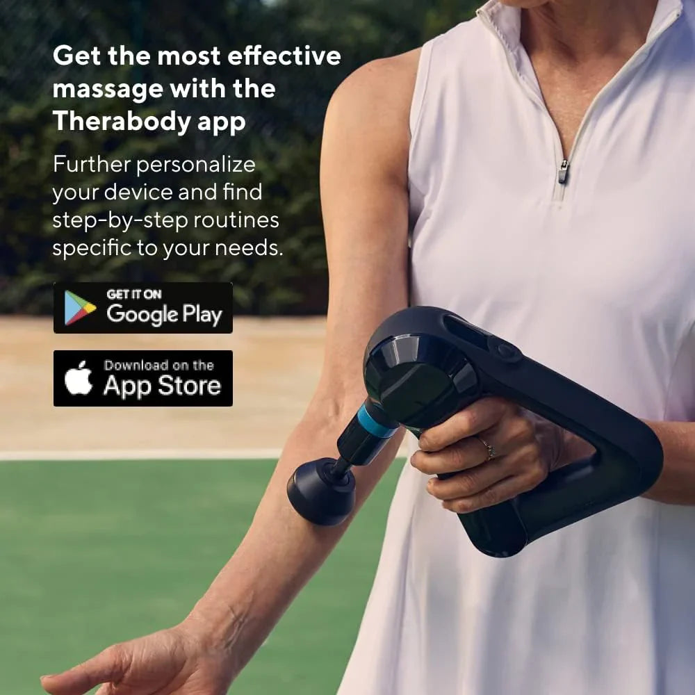 TheraGun Elite Ultra-Quiet Percussion Massage Gun for DeepTissue Muscle Pain Relief, Handheld Electric Massager Perfect forNeck, Back, and Full Body Tension, Bluetooth and USB-CCharging, 5th Gen