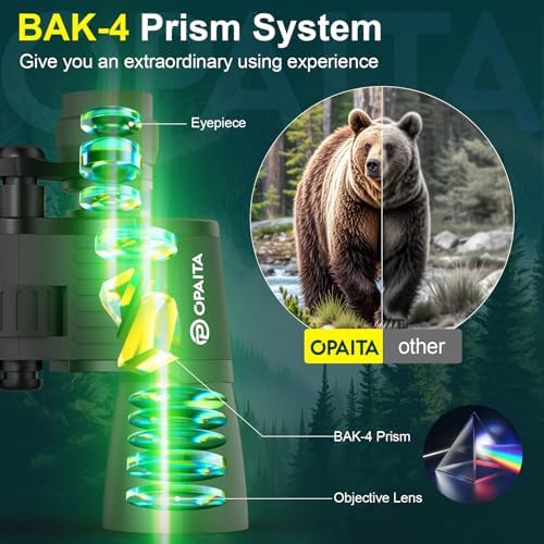 12-36x52 Binoculars for Adults High Powered - Opaita Zoom with Clear Low Light Vision for Hunting - HD for Bird Watching Stargazing Cruise Ship Travel Hiking Opera