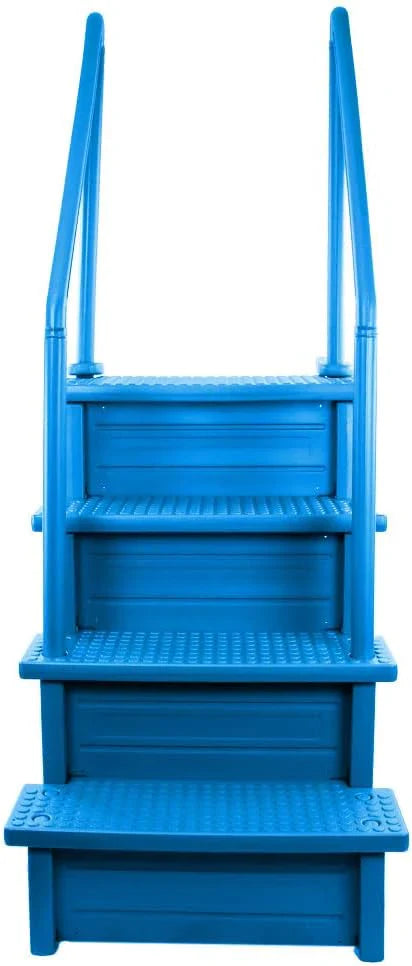 Select Anti-Slip in-Pool Steps | Gray | for Above GroundSwimming Pools | Can Mount to Decks 48" to 54" H | SafetyStairs Capacity Up to 300 lbs