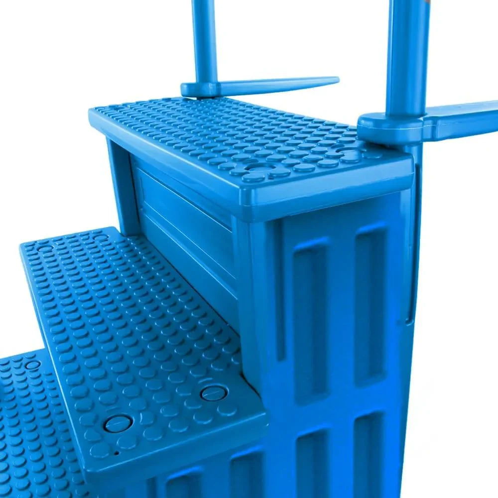 Select Anti-Slip in-Pool Steps | Gray | for Above GroundSwimming Pools | Can Mount to Decks 48" to 54" H | SafetyStairs Capacity Up to 300 lbs