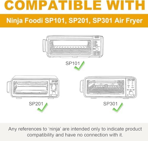 12-inch Air Fryer Parchment Paper Squares for Ninja Air Fryer SP101 SP201 SP301 SP351 Oven, 200 Pcs Air Fryer Oven Liners for Bottom of Oven for Ninja Foodi Toaster