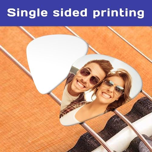 12-180 Pack Custom Guitar Picks Personalized Guitar Picks Add Your Photo Text Logo Customized Guitar Bass Ukulele Accessories Gifts for Men Women (5 Set(60 PCS）One sided printing)