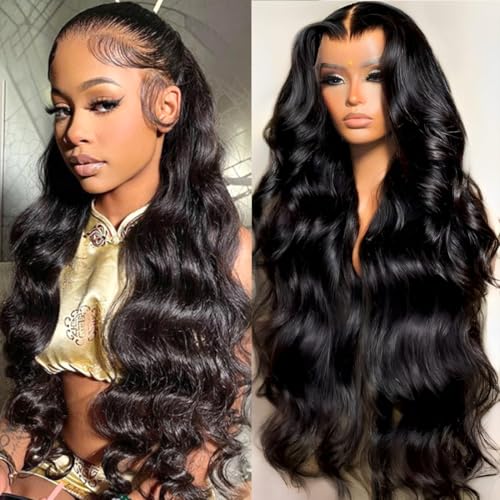 13x6 Body Wave Lace Front Wigs Human Hair 200 Density 22inch HD Lace Frontal Wigs Human Hair Pre Plucked with Baby Hair 12A Glueless Frontal Wigs Human Hair for Black Women