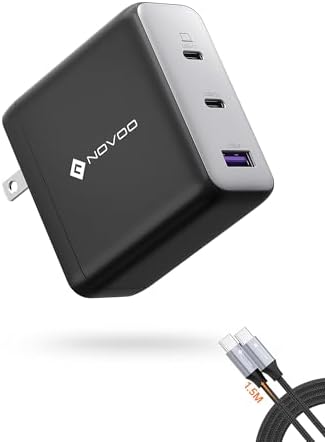 100W USB C Charger, 120W MacBook Pro Charger, 3-Port GaN Fast Charger with PD3.0, PPS, USB C Charger for MacBook pro & MacBook Air, ipad Air, iPhone 15, iPad, Laptops and All USB C Device