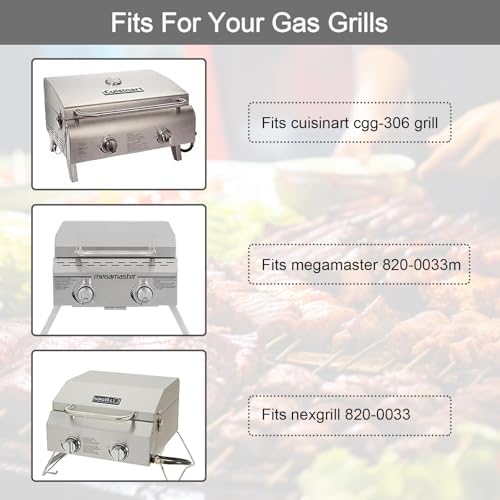 13" Grill Heat Plate for Cuisinart CGG-306, Nexgrill 820-0033 820-0007B 820-0015 820-0007 820-0007G, Megamaster 820-0033M, 820-0007B, Flame Tamer 306-20133 306-20087 820-0033-05, Stainless Steel