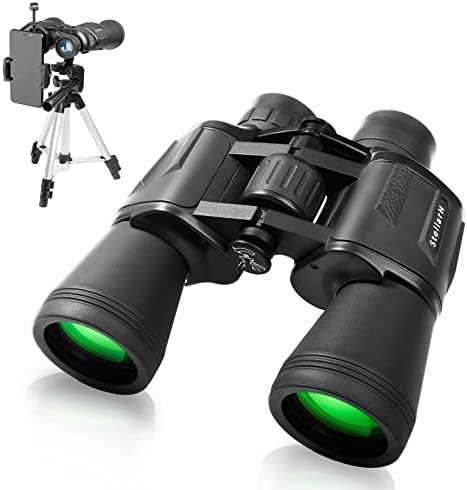 12X50 Full Size Binoculars for Adults - Photography Video Kit Included Pro Tripod, Carrying Bag & Strap - Perfect for Camping, Travel, Stargazing & Bird Watching