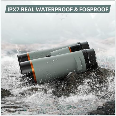 10x42 ED Binoculars for Adults High Powered with Phone Adapter, Waterproof Binoculars with ED Lenses, Super Bright Clear for Bird Watching, Hiking, Cruise Ship, Wildlife Viewing and Outdoor Activities