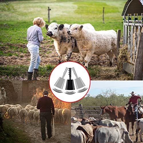 10’’ Steel Cow Bell with Handle, Noise Maker Cowbell, Cheering Loud Hand Call Bell for Sport Events Football Soccer Hockey Baseball Basketball Games Party Concert Graduations School Wedding Farm Ranch
