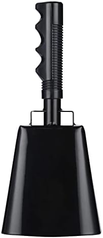 10’’ Steel Cow Bell with Handle, Noise Maker Cowbell, Cheering Loud Hand Call Bell for Sport Events Football Soccer Hockey Baseball Basketball Games Party Concert Graduations School Wedding Farm Ranch