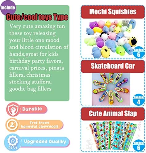 112 PCS Pop Party Favors Toys for kids,Premium Pop Fidget Toys for All Ages kids,Assortment pinata stuffers,classroom prizes,Prize Box Toys,Goody Bag Fillers,Carnival Prizes for Boys and Girls 4-10