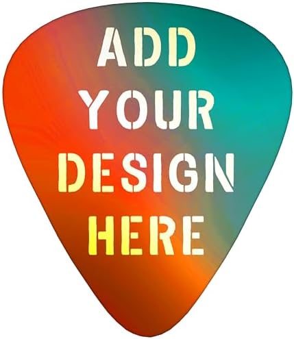 12-180 Pack Custom Guitar Picks Personalized Guitar Picks Add Your Photo Text Logo Customized Guitar Bass Ukulele Accessories Gifts for Men Women (5 Set(60 PCS）One sided printing)