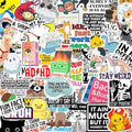 130 Pcs Funny Saying Stickers for Adults Quote Water Bottles Stickers Pack Waterproof Cool Stickers for Laptop, Bumper, Phone, Hard Hats, Wall, Window Decals