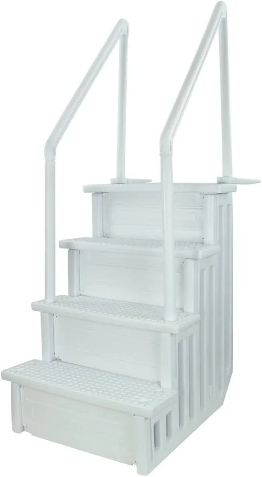 Select Anti-Slip in-Pool Steps | Gray | for Above GroundSwimming Pools | Can Mount to Decks 48" to 54" H | SafetyStairs Capacity Up to 300 lbs