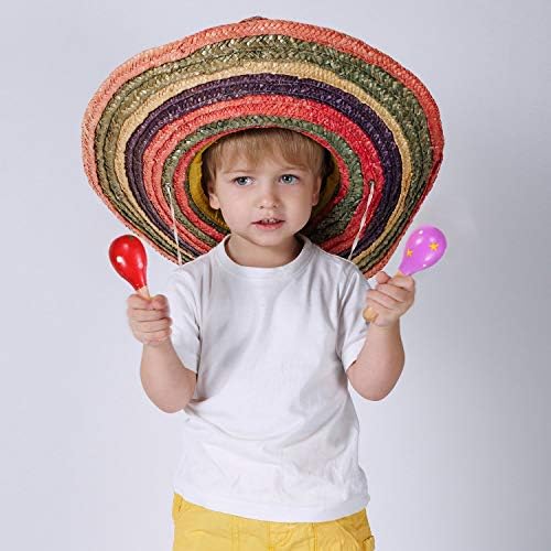 12 PCS Mini Fiesta Wooden Maracas Toys, Wooden Maracas Festival Painting, Wooden Carnival Maracas (Random Colors)